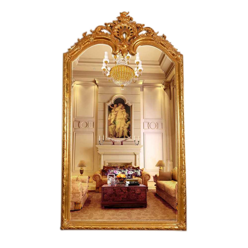Accent arqué / miroir pleine longueur, Or antique