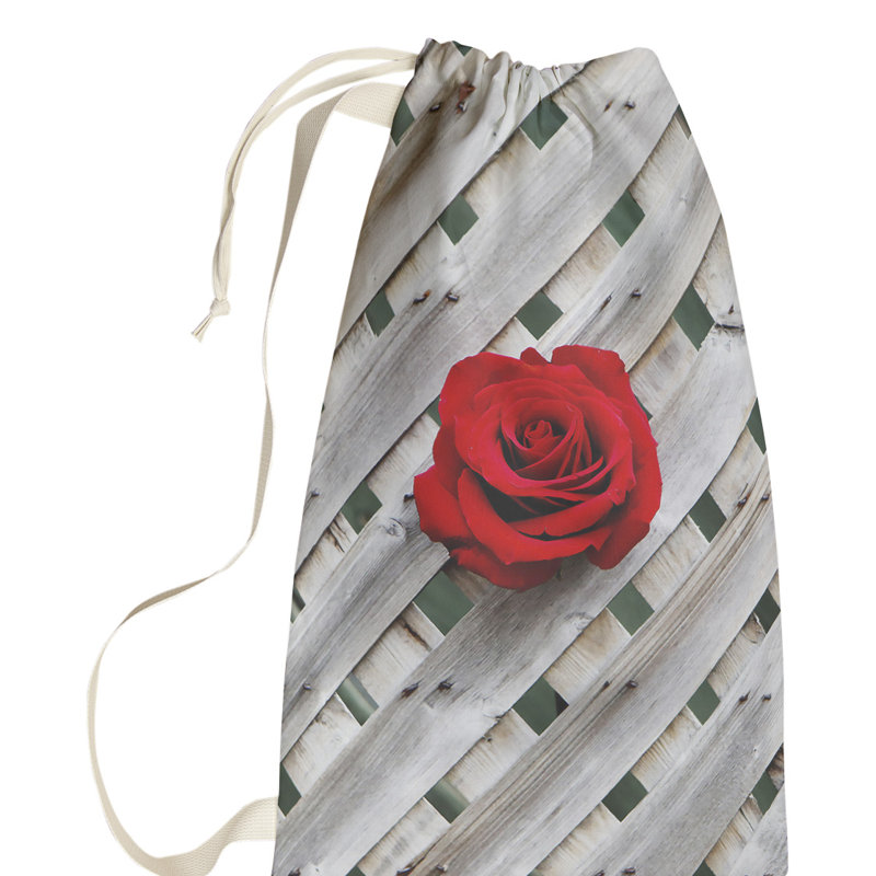 Sac à linge clôture rose, Grand (H 76,5 po x l 29,5 po x P 1,5 po)