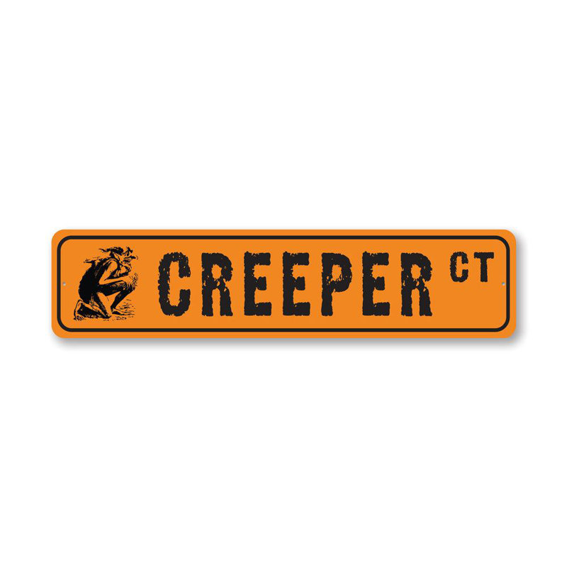 Plaque en aluminium Creeper Street, H 6 po x l 24 po x P 0,06 po