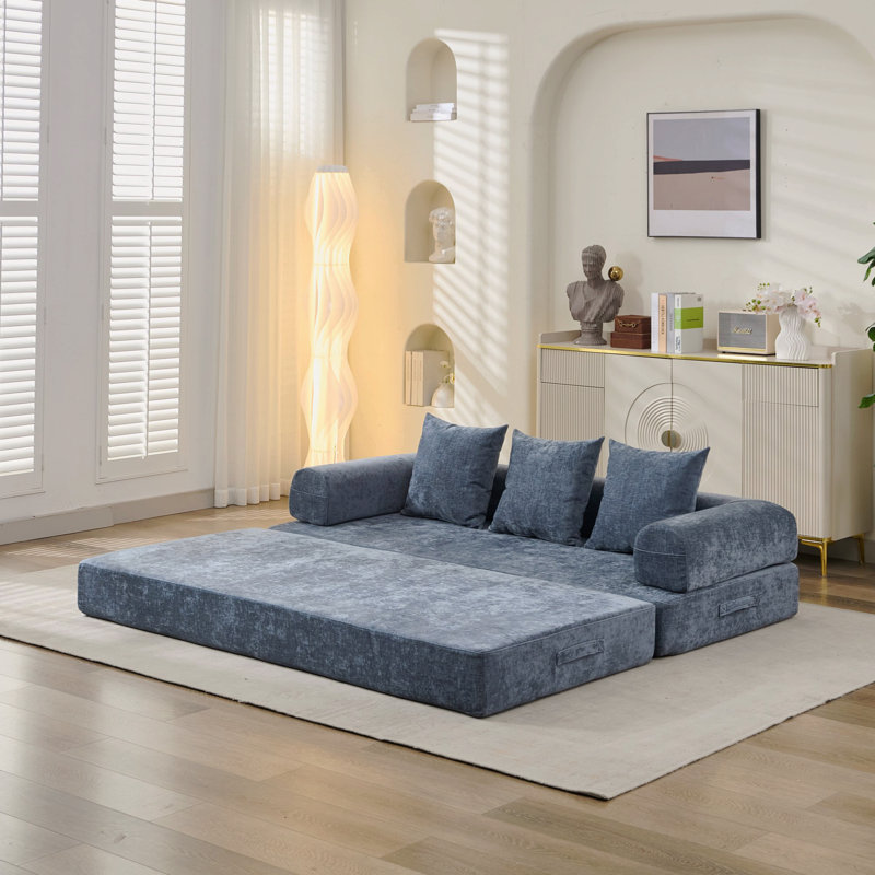 Canapé-lit pliant Boneless Comfy, Bleu
