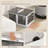 3 Stackable Storage Bins W/ Lids, Wheels, Collapsible, 18 Gal, White