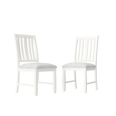 Ensemble de 4 chaises de salle à manger, chaises de salle à manger en bois avec siège rembourré en tissu de lin, chaises de salle à manger à dossier haut à lattes, structure en bois d'hévéa, assemblage facile
