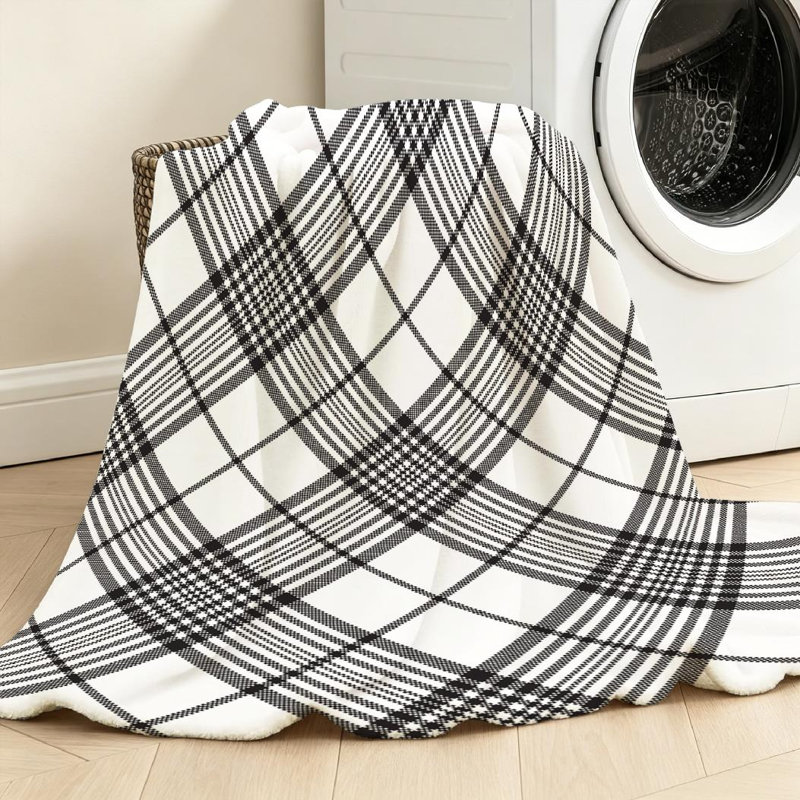 Jeté en molleton noir ultra doux, Throw 50" x 60"