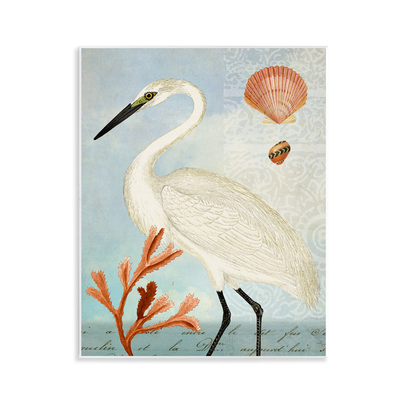 Art mural traditionnel d'aigrette traditionnelle par Susan Arnot