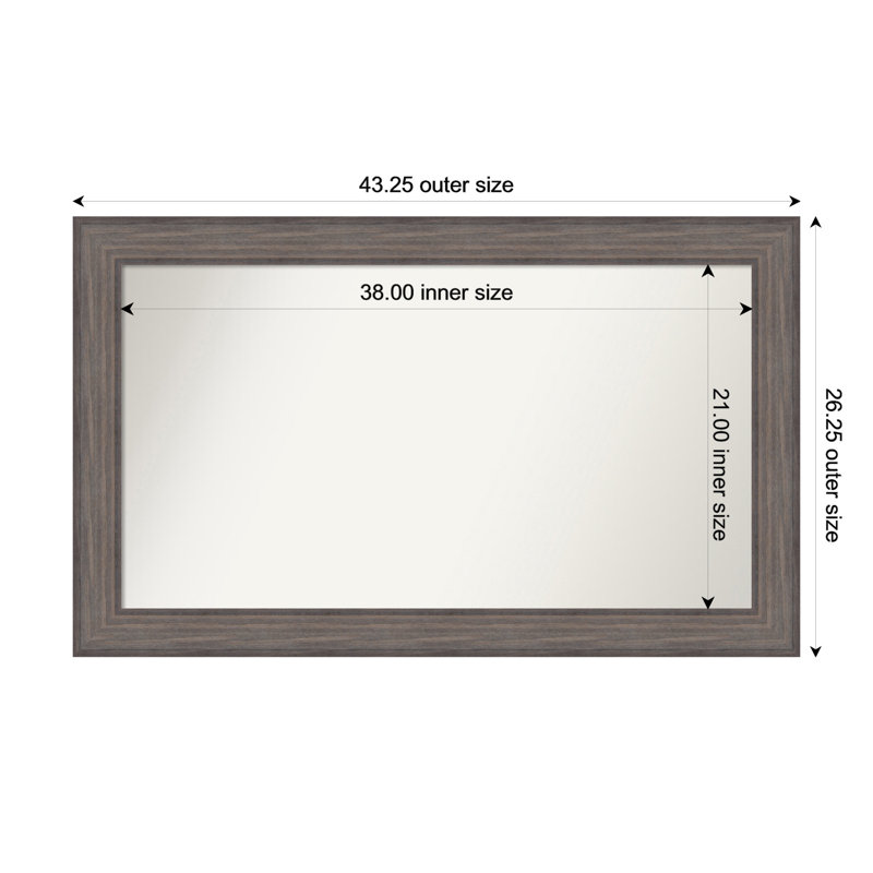 Miroir Hannaley, Rectangle, 26,25 po x 43,25 po