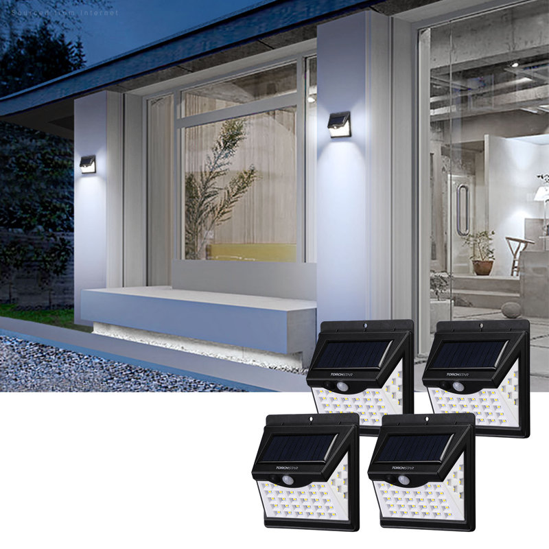 Luminoso 40 LEDs Solar Motion Sensor Security Light Outdoor IP65 Waterproof 6500K Pure White