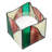 4.75"W Abstract Design Stained Glass Candle Holder