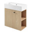 Meuble-lavabo flottant moderne de 21,6 po avec lavabo en céramique - parfait pour les petites salles de bain, rangement à droite-1822062411-1822062410