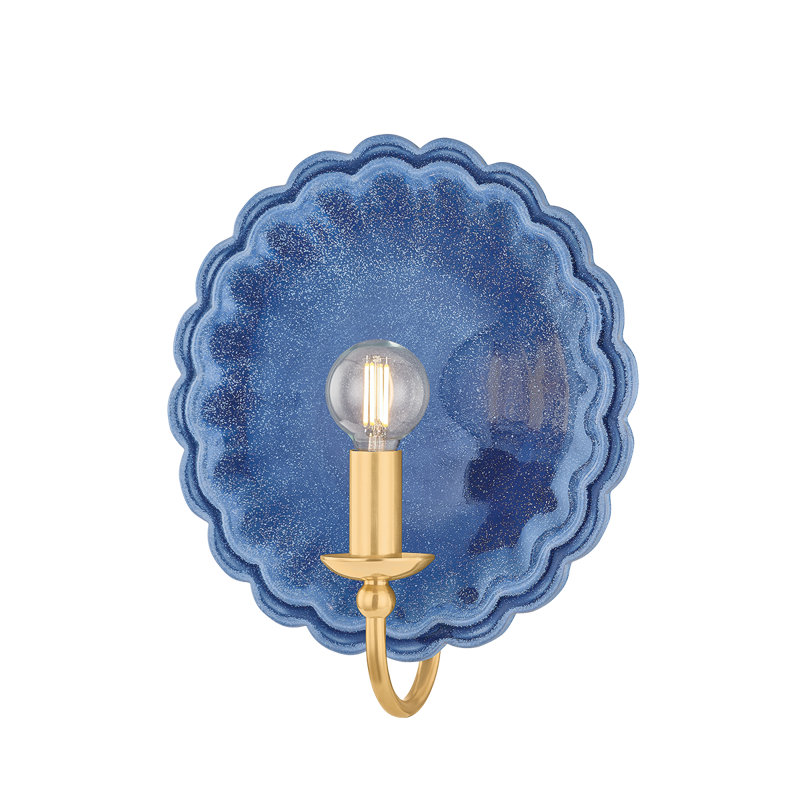 Paulette Wall Sconce, Ceramic Indigo Wash