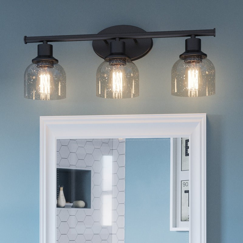 Nelda 3-Light Dimmable Bronze Vanity Light
