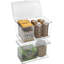 Bacs de rangement, avec couvercles, rangement pour garde-manger, contenants de rangement des aliments (L 10,87 po x l 6,50 po x H 6 po)
