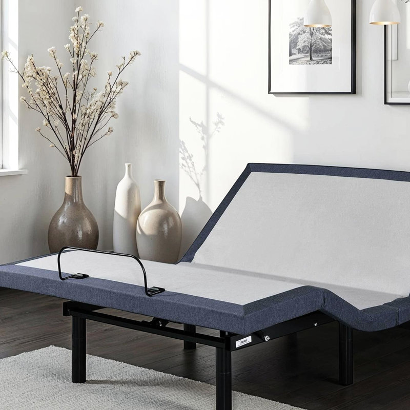Adjustable Twin Xl Bed Base Offering Head & Foot Position Changes, Three Vibration Modes, Tv/zero Gravity/lounge Preset Positions, 2 Charging Ports, Under Led Lighting, One Touch Return, Center