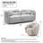 Spacious Luxury Sofas, Solid Wood Frame, Modern Fleece Upholstery, Ideal For Home Or Office