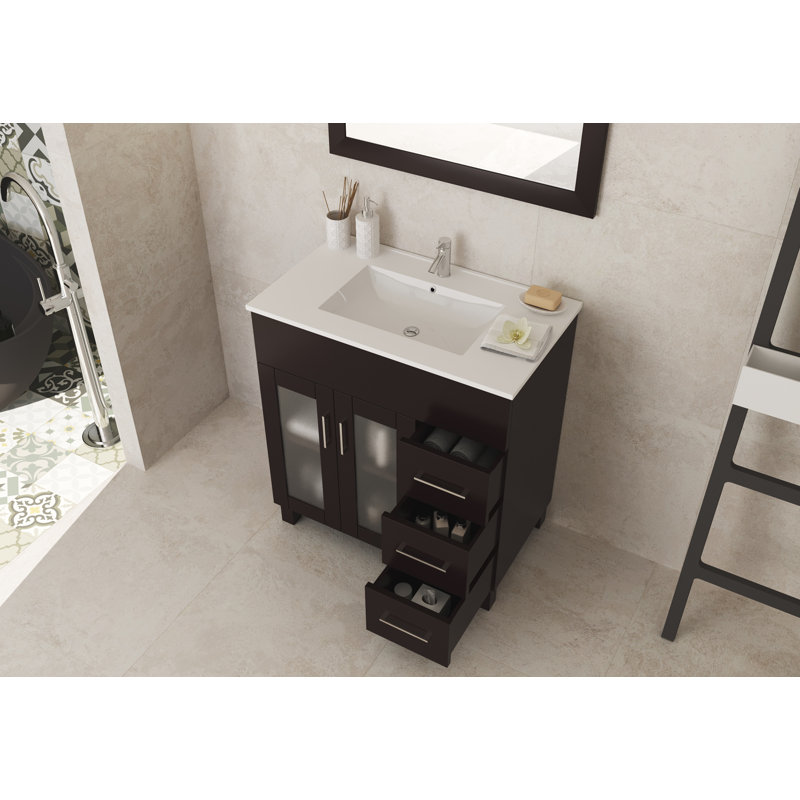 Keiwan 32'' Single Bathroom Vanity with Ceramic Top