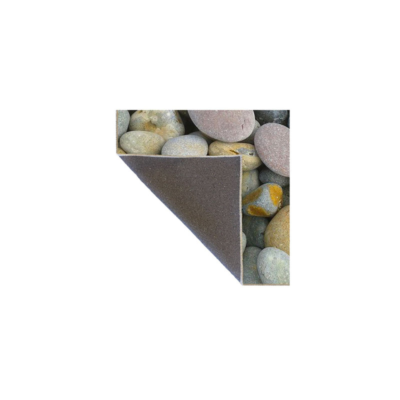 Tapis tissé à motif de galets et tapis lavable, Rectangle 2 pi 6 po x 4 pi 11 po