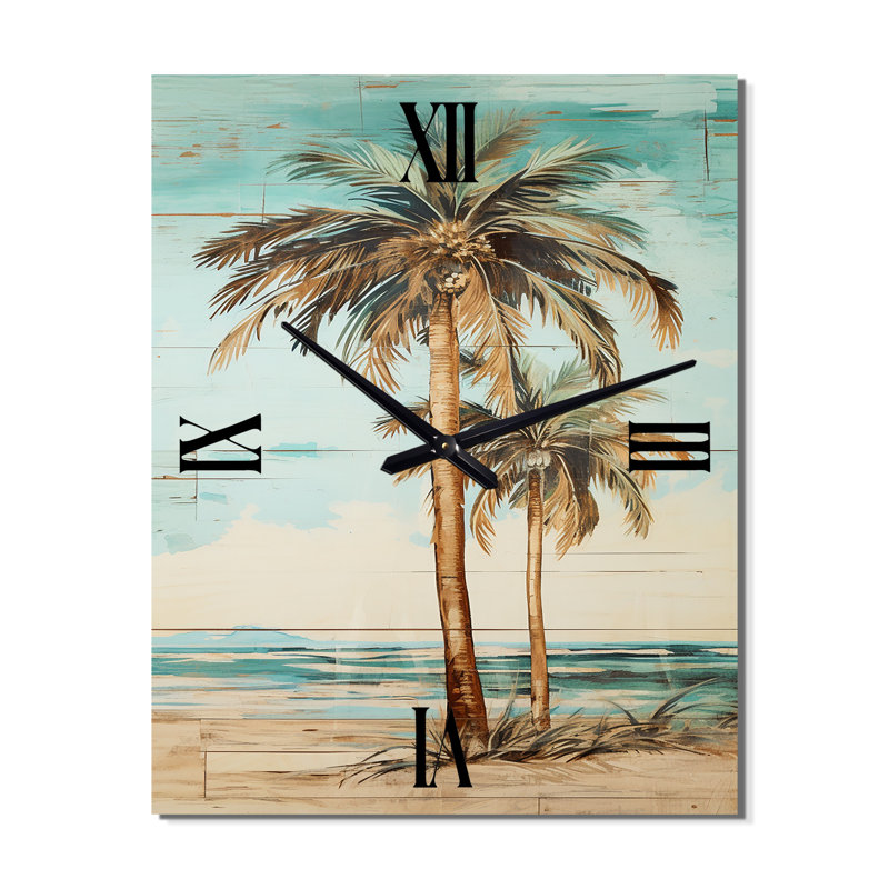 Horloge murale moderne tropical, Grand