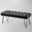 Faux Leather Tufted Rectangle Ottoman-1823400598