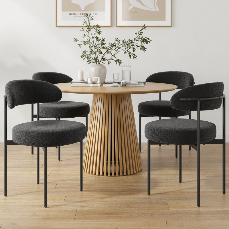 Chaise d'appoint en tissu Sherwood, Noir