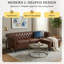 Canapé modulaire en L avec repose-pieds 85 po Chesterfield-226130939