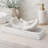 Decorative Tray With Raised Edges, 22 X 8 Rectangular White Marble