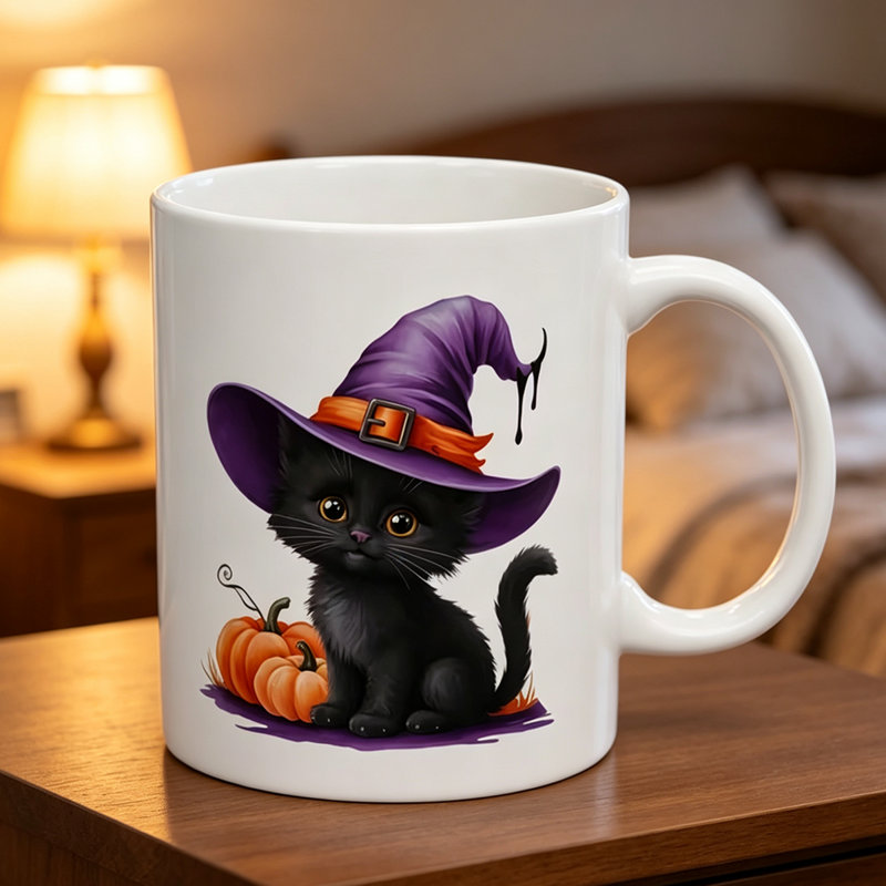 Ceramic Coffee Mug, Halloween Mug, Ceramic Coffee Mug, Safe and Comfortable Grip, Party Gift, Gift for Brother and Sisters.