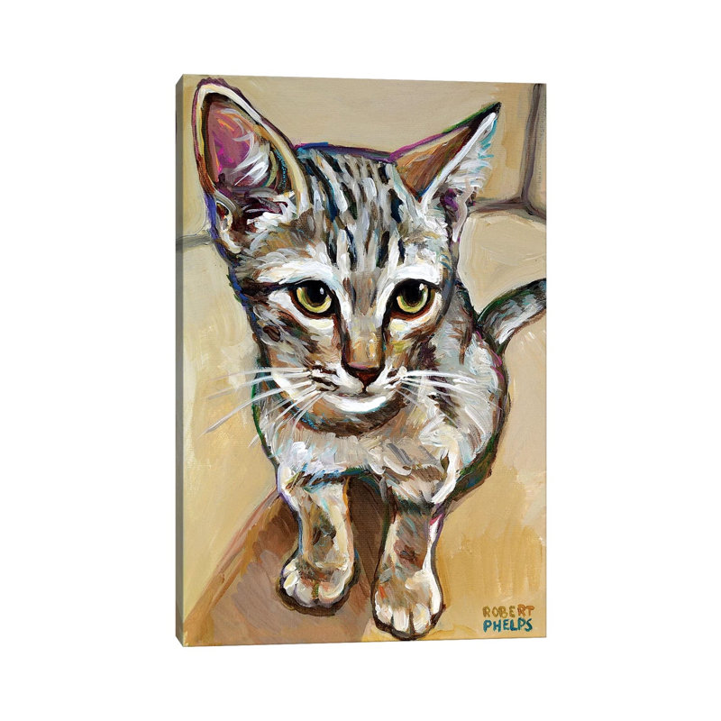 Leaf The Kitten by Robert Phelps - Wrapped Canvas Print, 20.32 cm H x 30.48 cm W