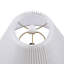 Ceramic Table Lamp With Fluted Fabric Shade