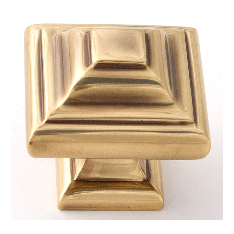 Square Knob, Polished Antique