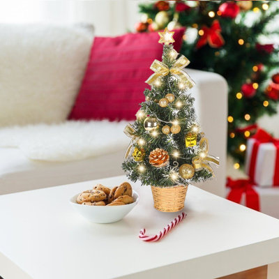 Arbre de Noël artificiel lumineux 17,7 pouces