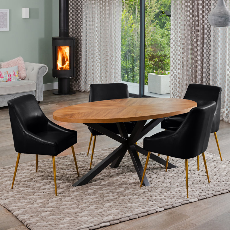 Soderquist 4 - Person Dining Set, Black