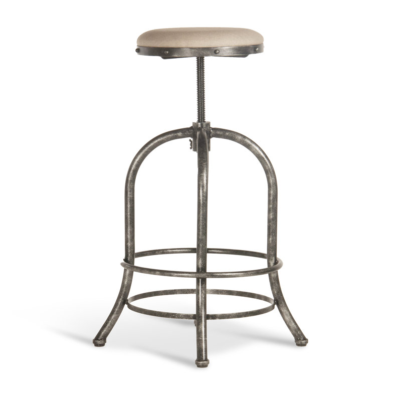 Adjustable Patio Bar Stool with Sunbrella Fabric Cushion