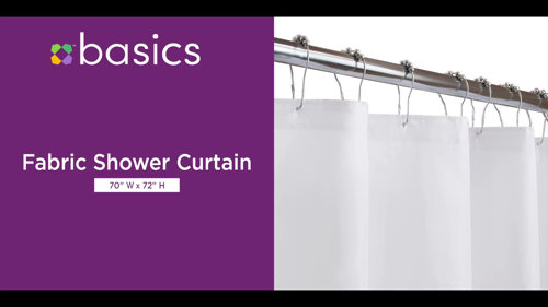 Wayfair Basics® Solid Colour Single Fabric Shower Curtain