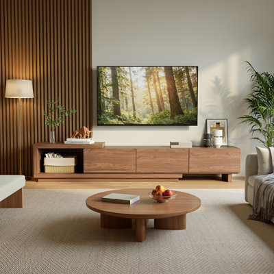Modern 69"-98" Extendable TV Stand For Tvs Up To 100" With Storage Drawers