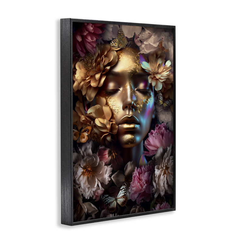Art floral giclée par Reinders, H 30 po x l 20 po, Giclée encadrée noir minuit