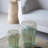 S/2 Decorative Green Glass Vases With Face Motifs