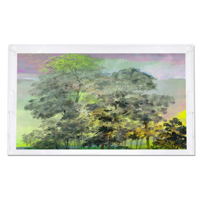 Forest For The Trees Acrylic Rectangle Decorative Tray