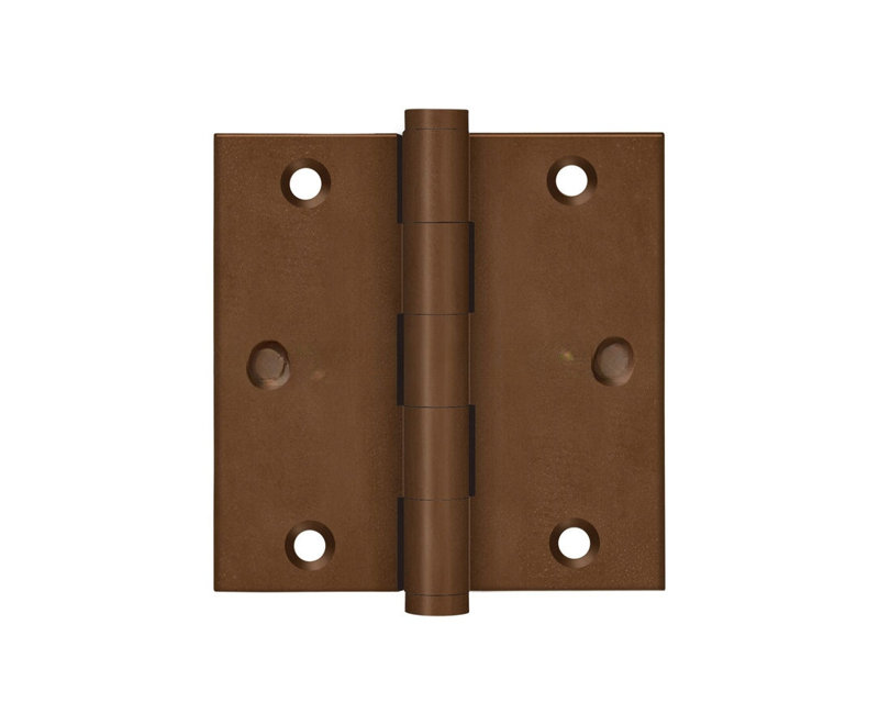Deltana DSB3510BR paire de charnières carrées bronze rouille 3 1/2 po x 3 1/2 po, Bronze rouillé