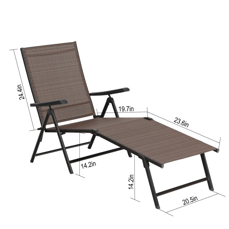 Giana Outdoor Metal Chaise Lounge