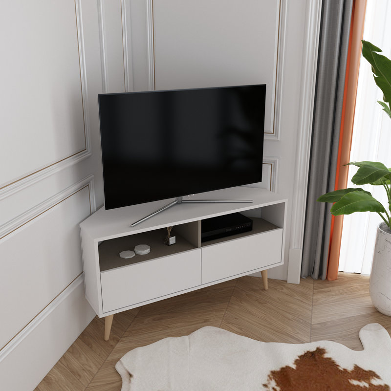 Aura TV Stand for TVs up to 55 Inch, White