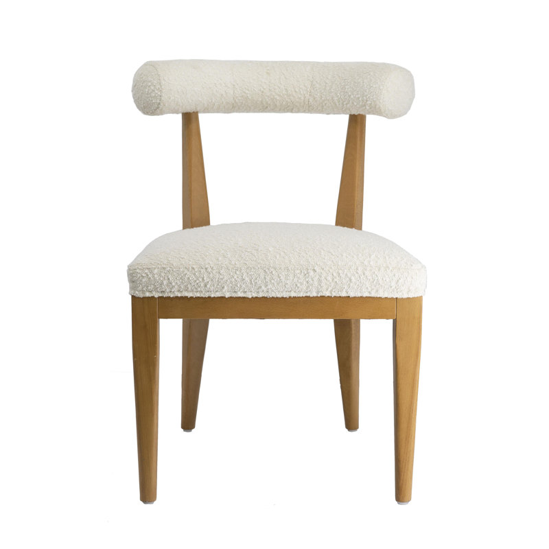 Low Back Side Chair Dining Chair, Cream, Natural