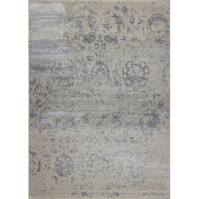 Tapis abstrait champagne / crème Lapoint