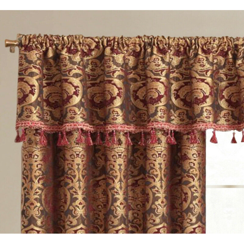 Mckellar Chenille Blackout Curtain Pair, 228 W x 228 D cm, Burgundy