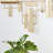 Metal 3D Stripe Geometric Home Gold Wall Decor