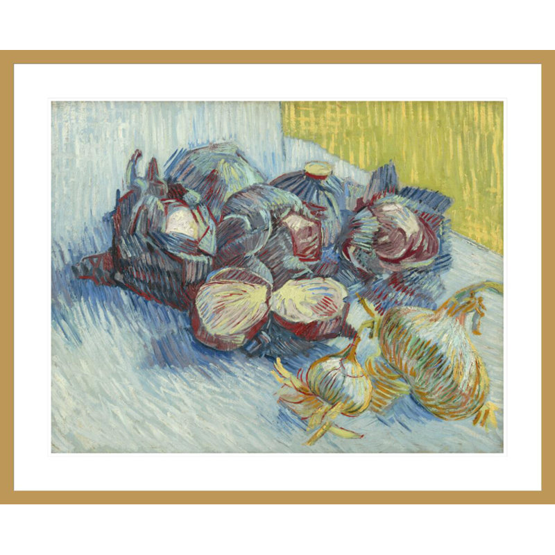 Choux rouges et oignons par Vincent van Gogh, impression giclée encadrée, H 33,5 po x l 40,92 po