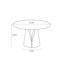 Ensemble de salle à manger 5/7 pièces  Modern, ensemble de table de salle à manger rond pré-assemblé, ensemble de table de salle à manger en pierre frittée brillante avec chaises rembourrées en polyuréthane-1226280428-1226280431