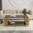 Tonasia 51" L x 27.5" W 2-Tier Rectangle Tempered Glass Top Coffee Table, Deluxe Gold Stainless Legs Sofa Table