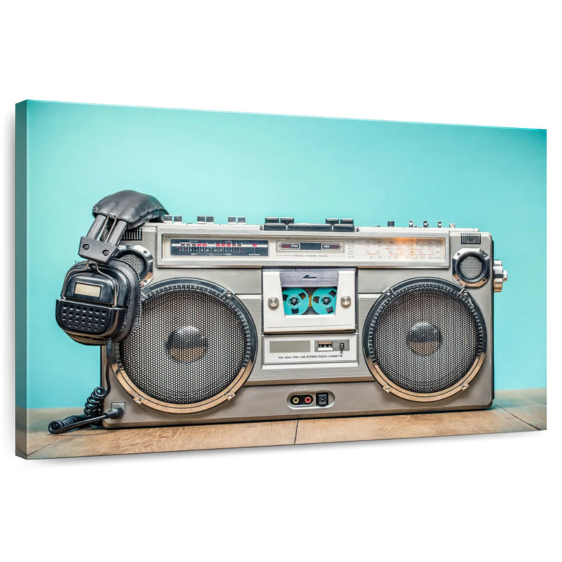 Boombox et écouteurs Abarca Vintage, H 34 po x l 51 po