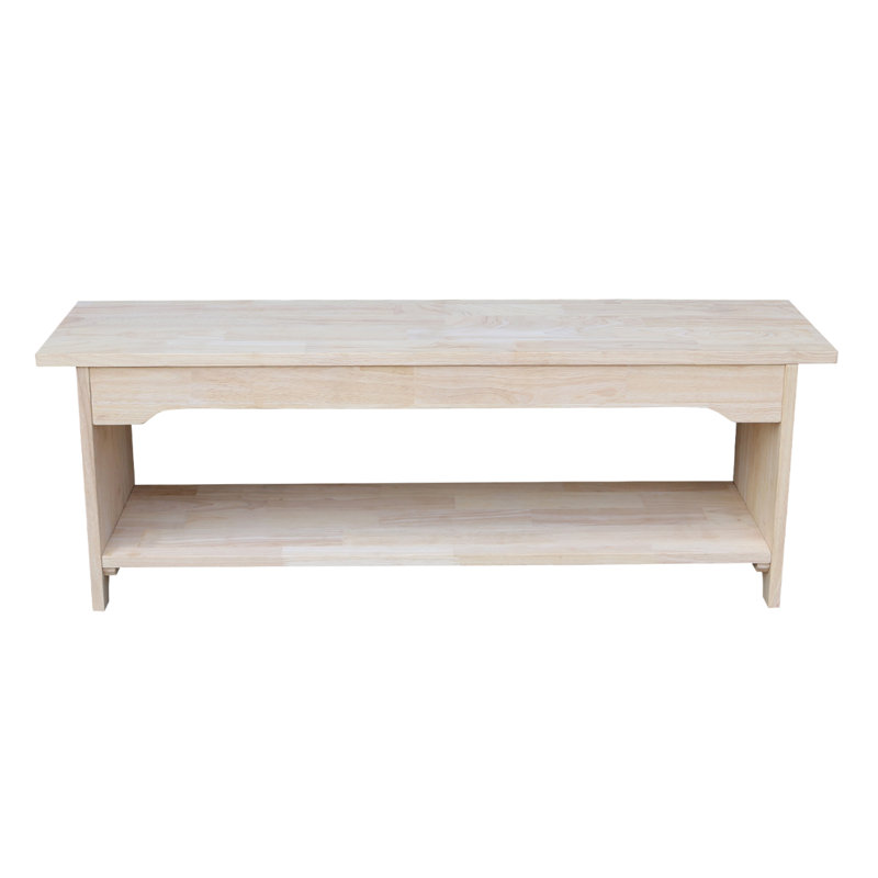 Manatuto Solid Wood Storage Bench, 17" H x 17" H x 48" W x 13" D W x 13" D
