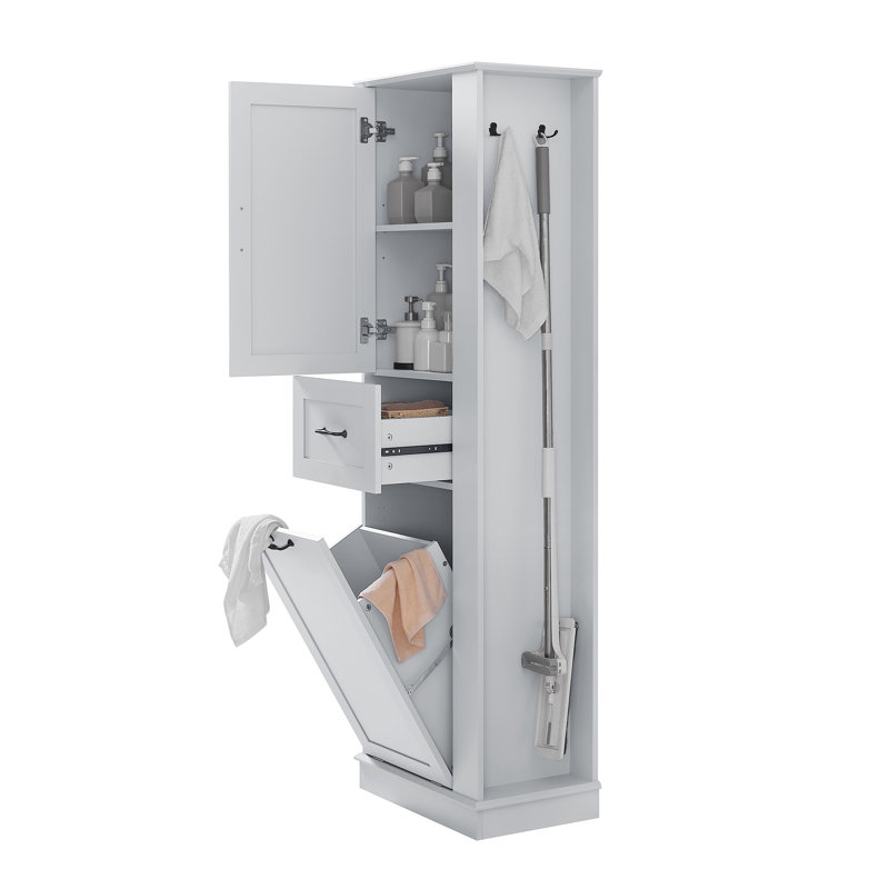 Grande armoire de rangement moderne - compartiment inclinable, tablettes réglables, capacité de 80 lb, charnières à fermeture en douceur, poignées en alliage d'aluminium, parfait pour la salle de bain et l'organisation à la maison