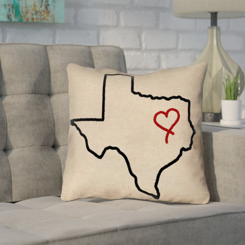 Coussin extérieur Katelyn Smith Texas Love, 20 po x 20 po